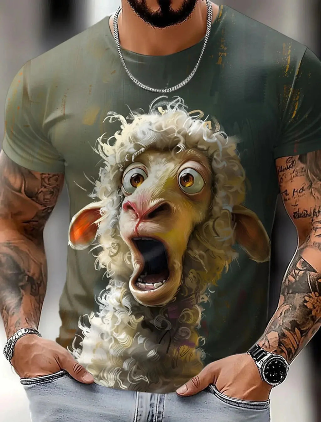 🦁  3D Animal Print Funny T-Shirt – Bold Summer Streetwear