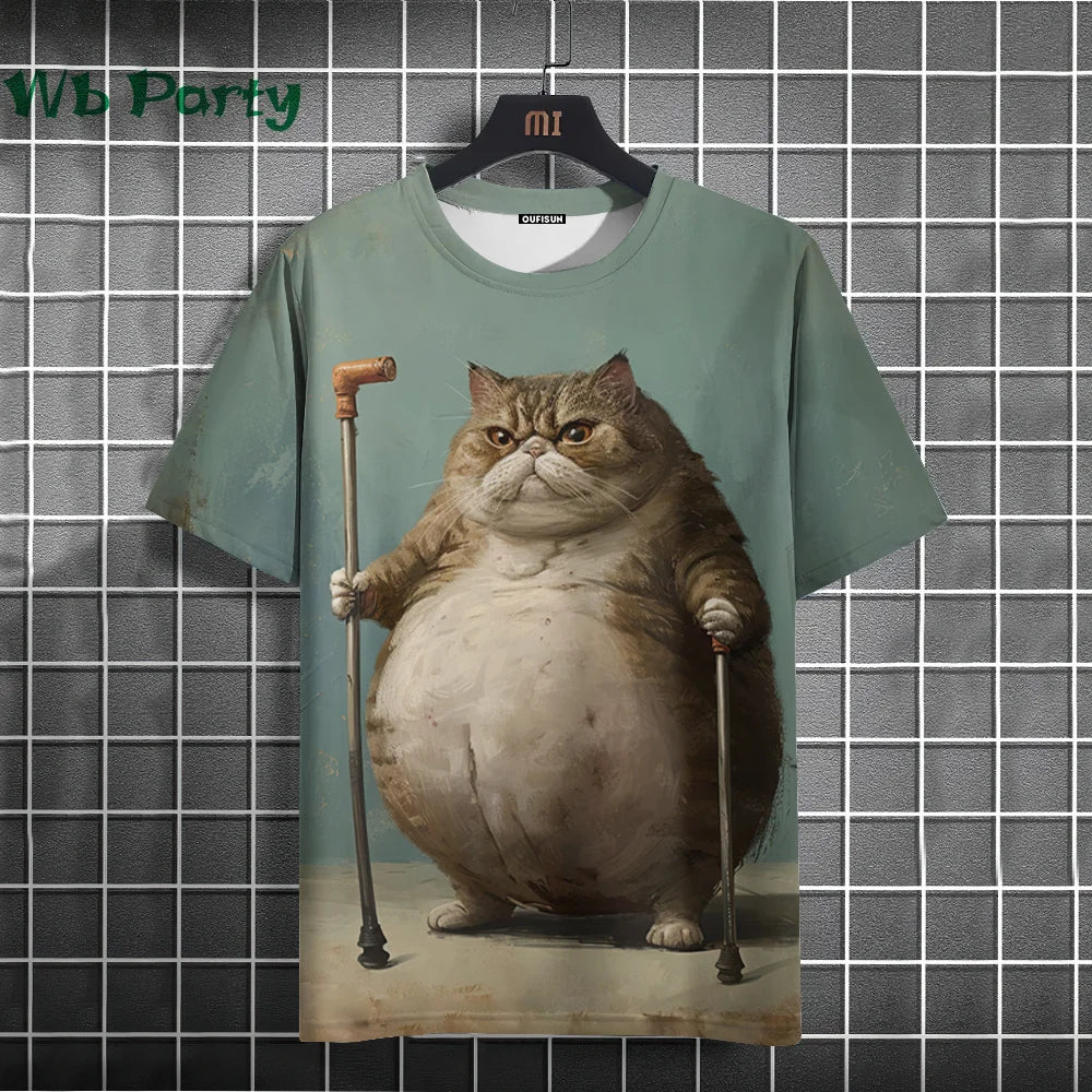 Cat Print shirts - Y2K Graphic T-Shirt