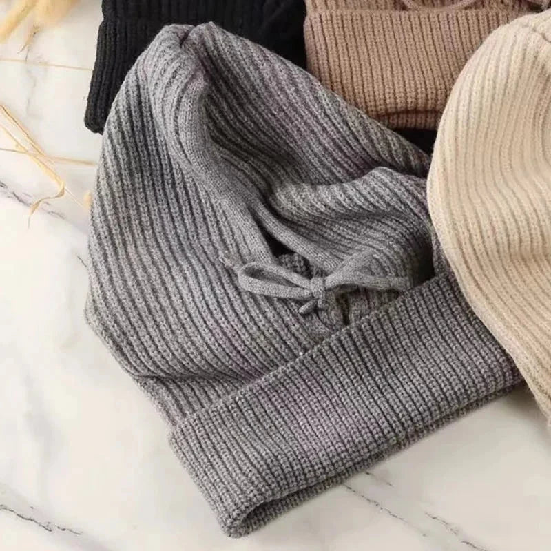 Knitted Hooded Cap Winter Balaclava