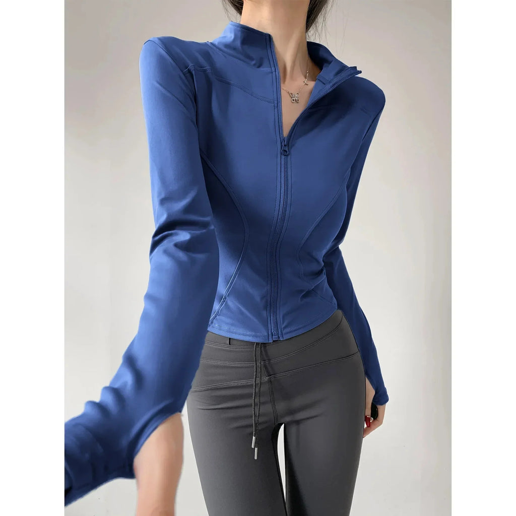 Sun Quick-Drying Zip-Up Sports Jacket Women S-3XL