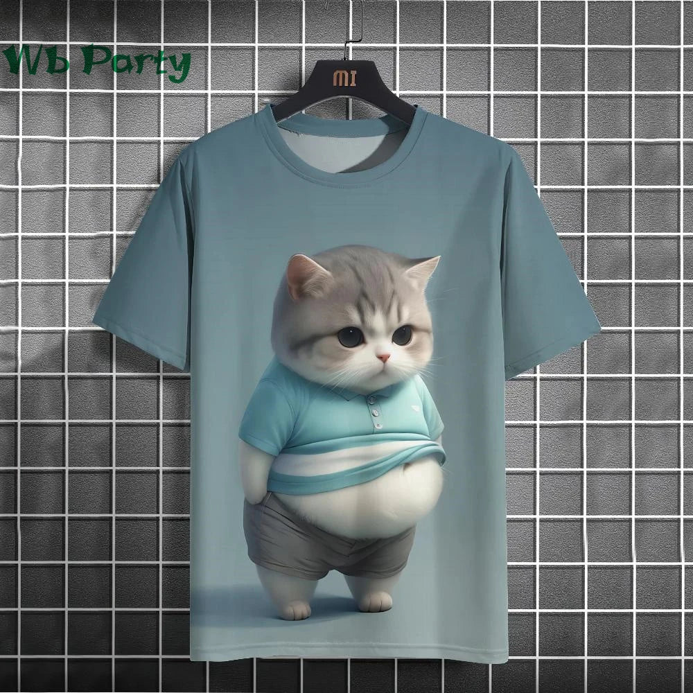 Cat Print shirts - Y2K Graphic T-Shirt