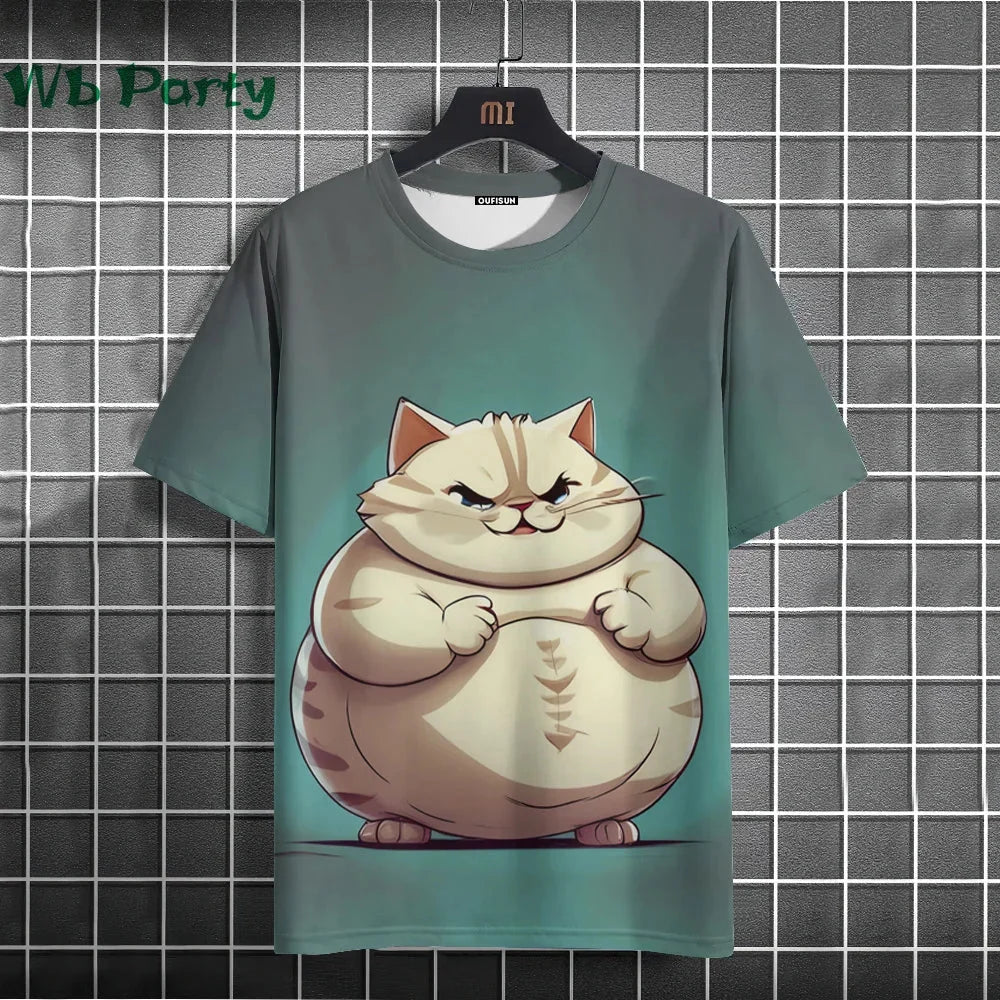Cat Print shirts - Y2K Graphic T-Shirt