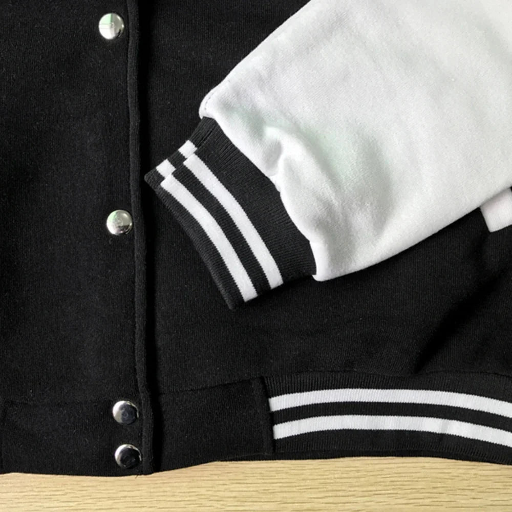 Women’s Oversize Solid Color Baseball Jacket