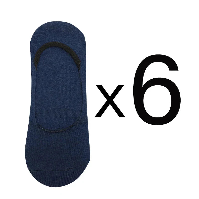 6-Pack Bamboo Invisible Low-Cut Socks | Breathable Boat Socks