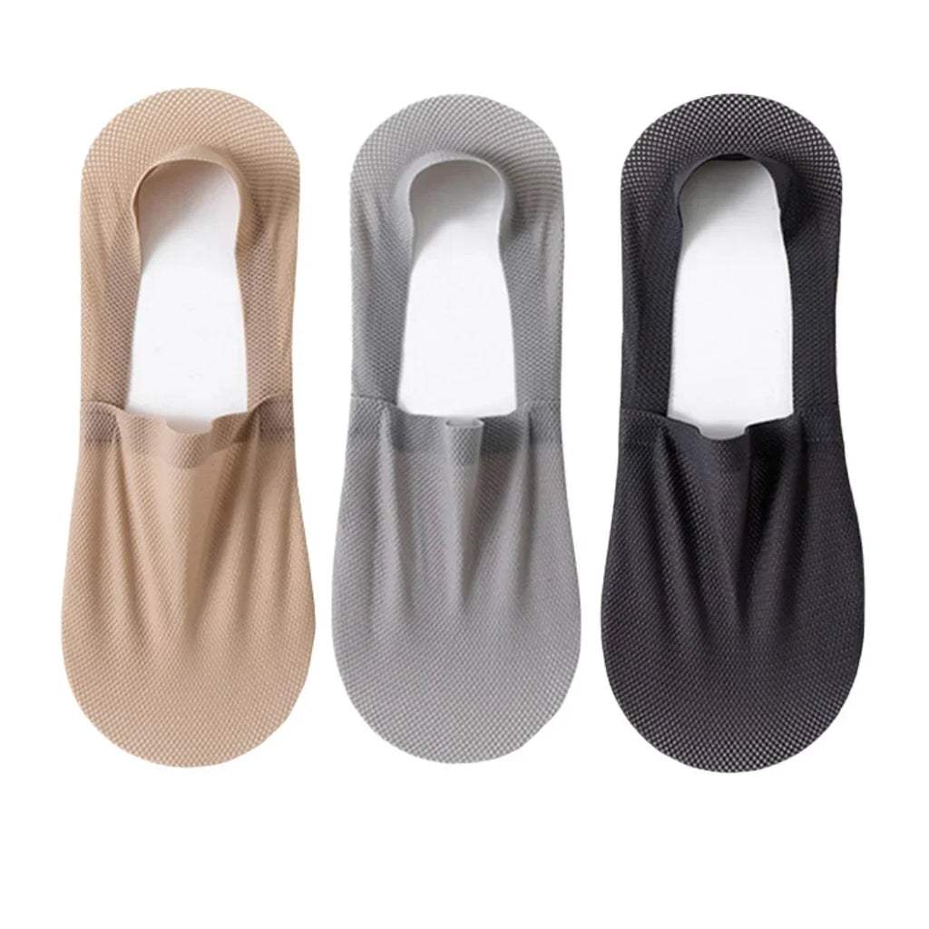 3-Pack Invisible Boat Socks – Breathable Low-Cut Socks