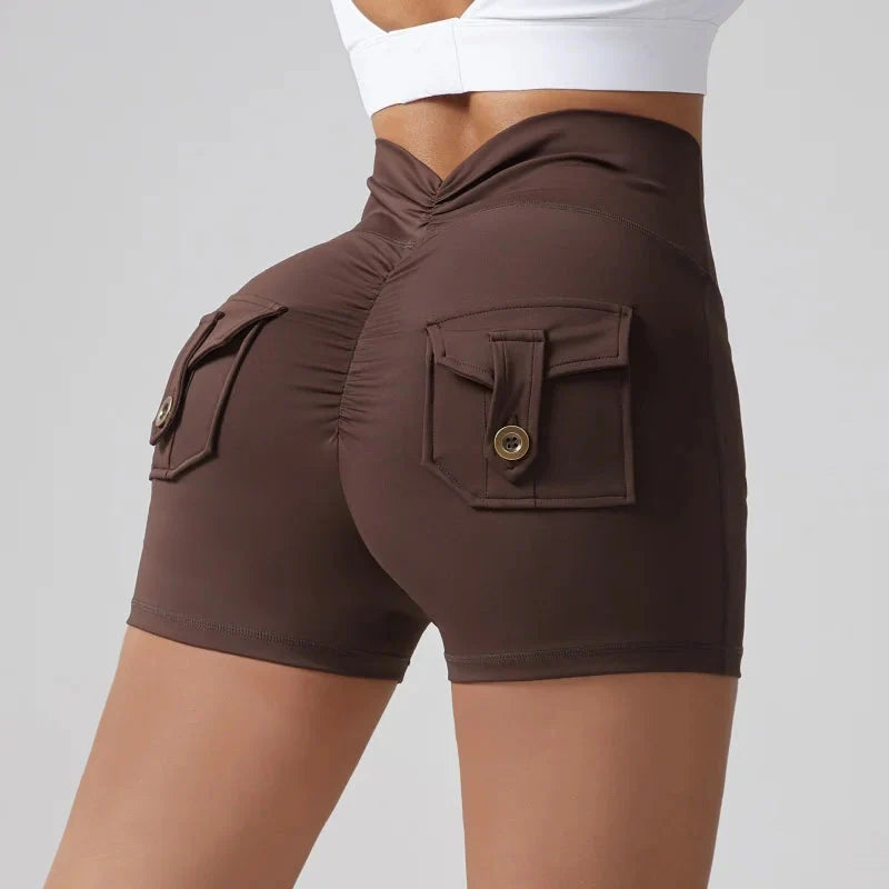 🍑 Wrinkled High-Waist Pocket Leggings for Women