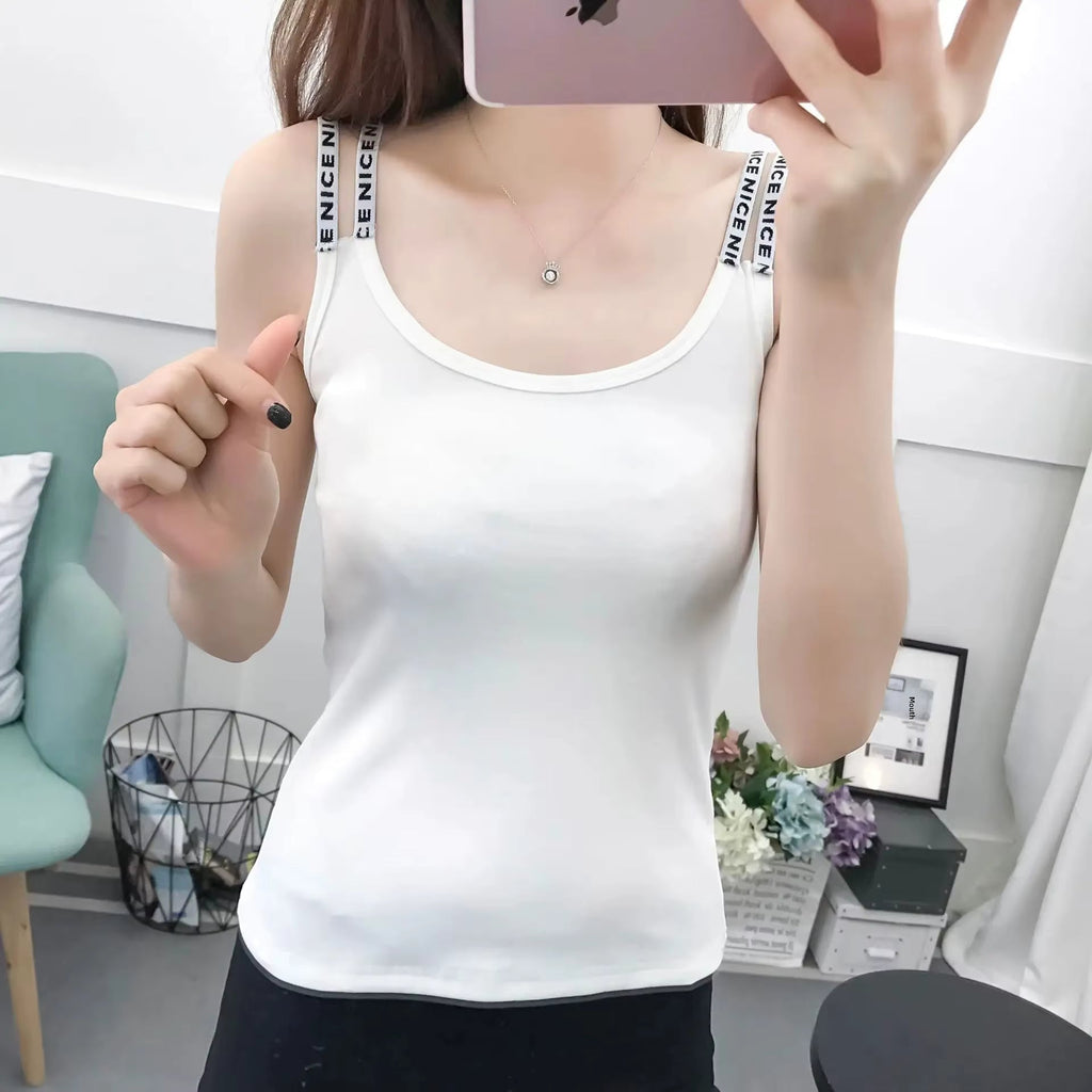 Women’s Solid Color Sleeveless Tank Top