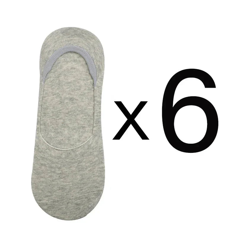 6-Pack Bamboo Invisible Low-Cut Socks | Breathable Boat Socks