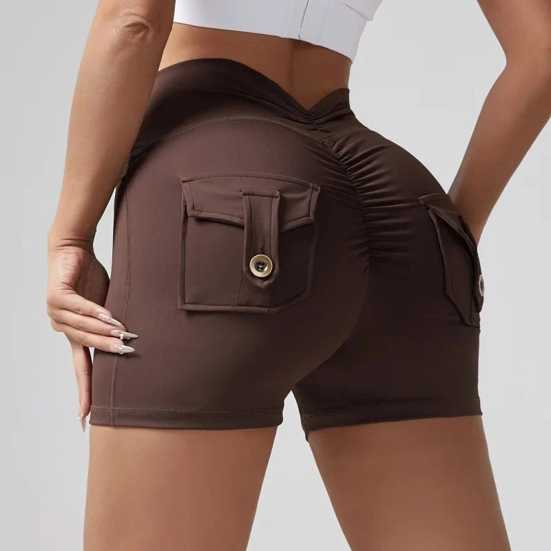 🍑 Wrinkled High-Waist Pocket Leggings for Women