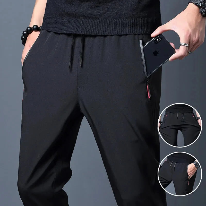 Slim Fit Stretch Jogger Pants with Elastic Waist
