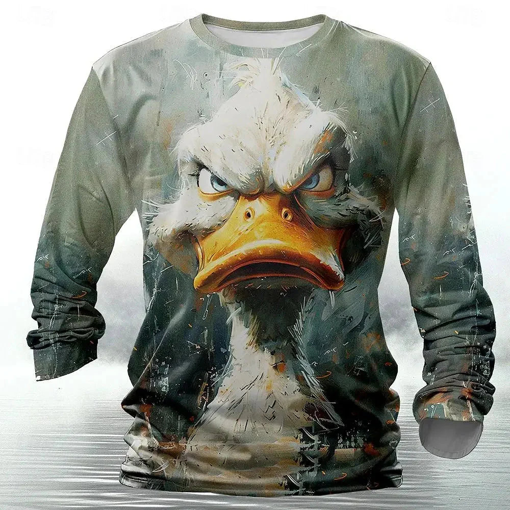 🐅 3D Animal Print Long Sleeve T-Shirt – Harajuku Hip-Hop Streetwear