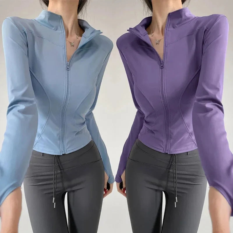 Sun Quick-Drying Zip-Up Sports Jacket Women S-3XL