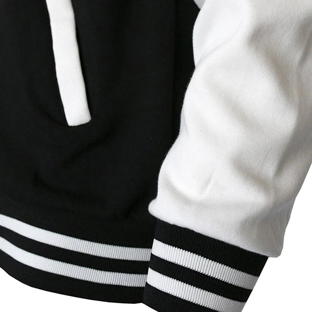Women’s Oversize Solid Color Baseball Jacket
