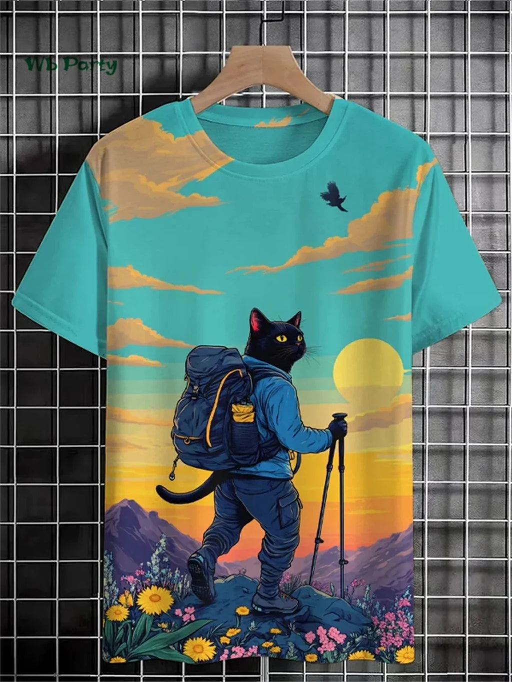 🐱  3D Travel Cat Print T-Shirt – Playful Summer Streetwear