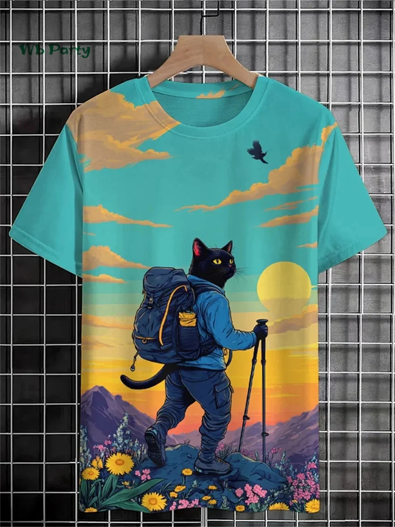 🐱  3D Travel Cat Print T-Shirt – Playful Summer Streetwear