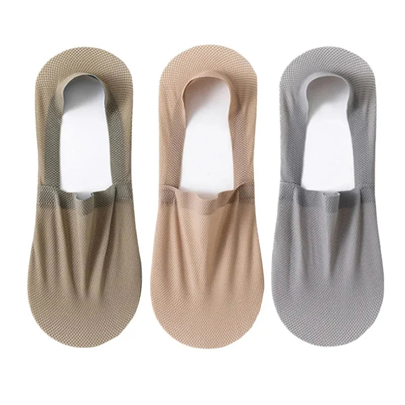 3-Pack Invisible Boat Socks – Breathable Low-Cut Socks