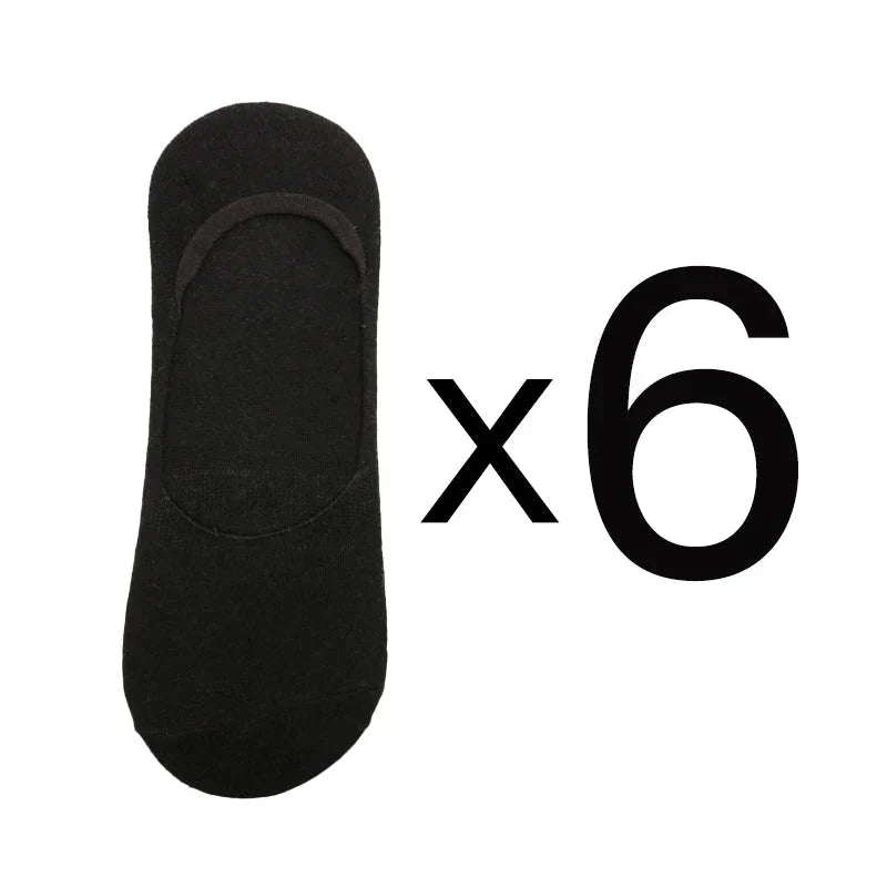 6-Pack Bamboo Invisible Low-Cut Socks | Breathable Boat Socks