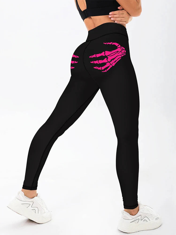 🖤 Women's Claw Skull High-Waisted Yoga Leggings
