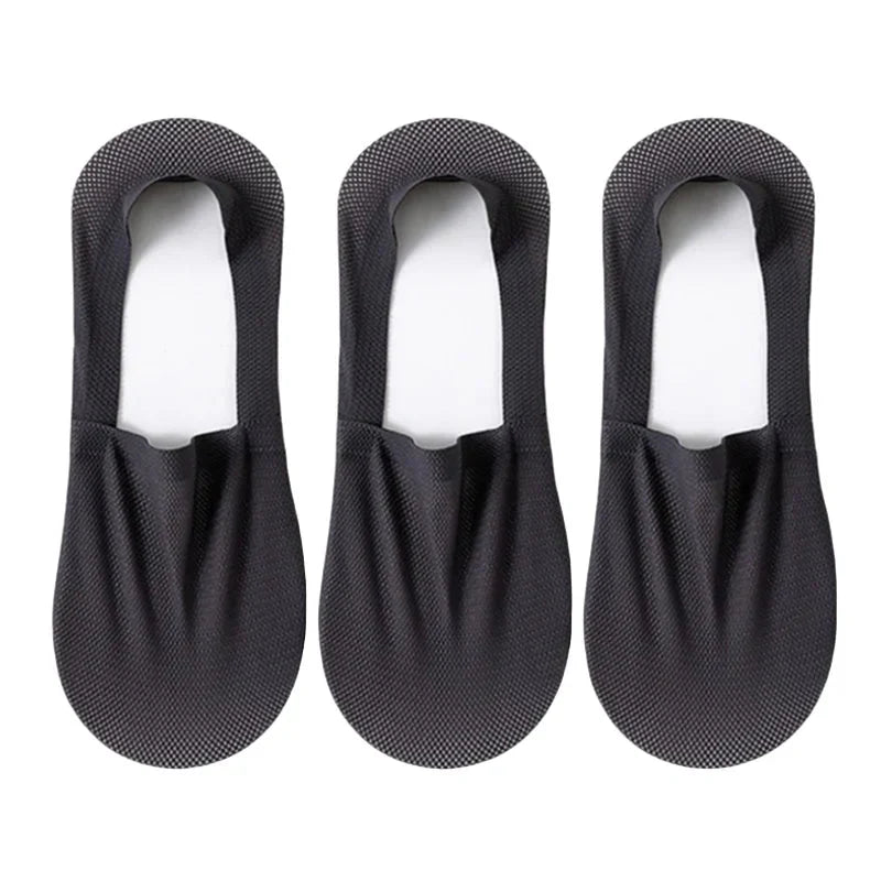 3-Pack Invisible Boat Socks – Breathable Low-Cut Socks
