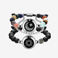 Sun & Moon Celestial Touch Bracelets with 13 Natural Stone Beads