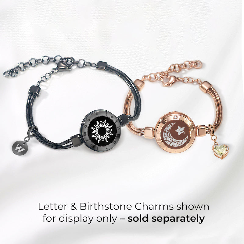 Sun & Moon Touch Bracelets with Snake Chain