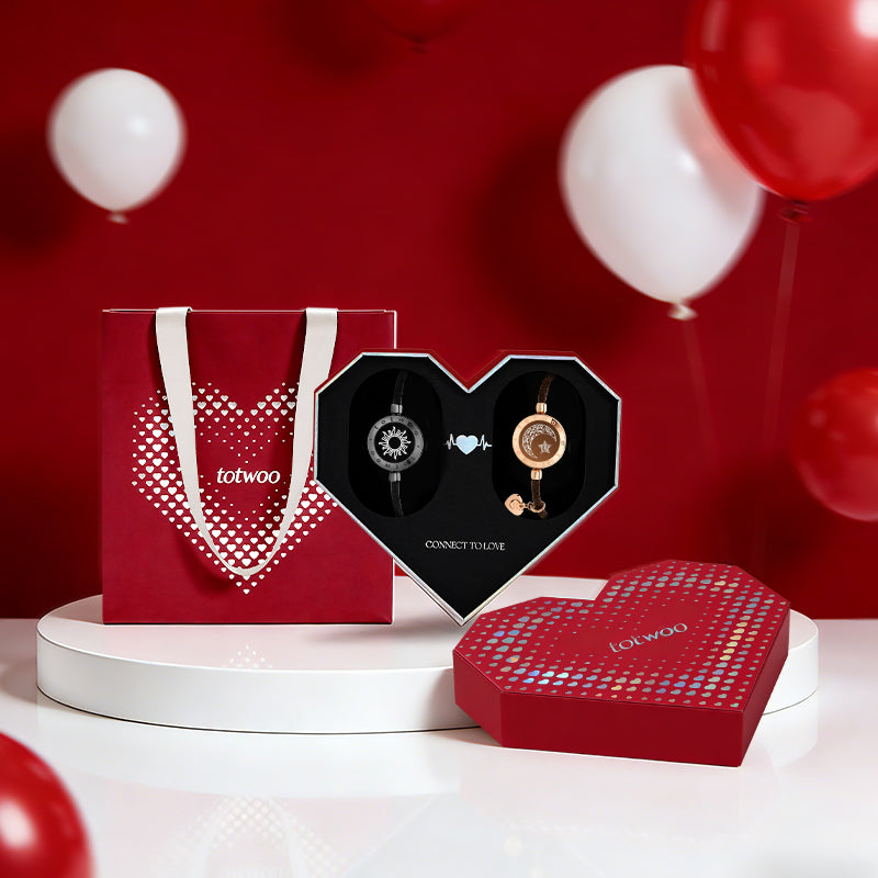 [Totwoo Signal Gift Box] Sun & Moon Touch Bracelets with Milan Rope