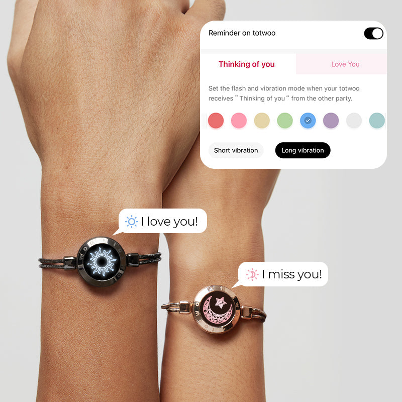 [Totwoo Signal Gift Box] Sun & Moon Snake Chain Touch Bracelets