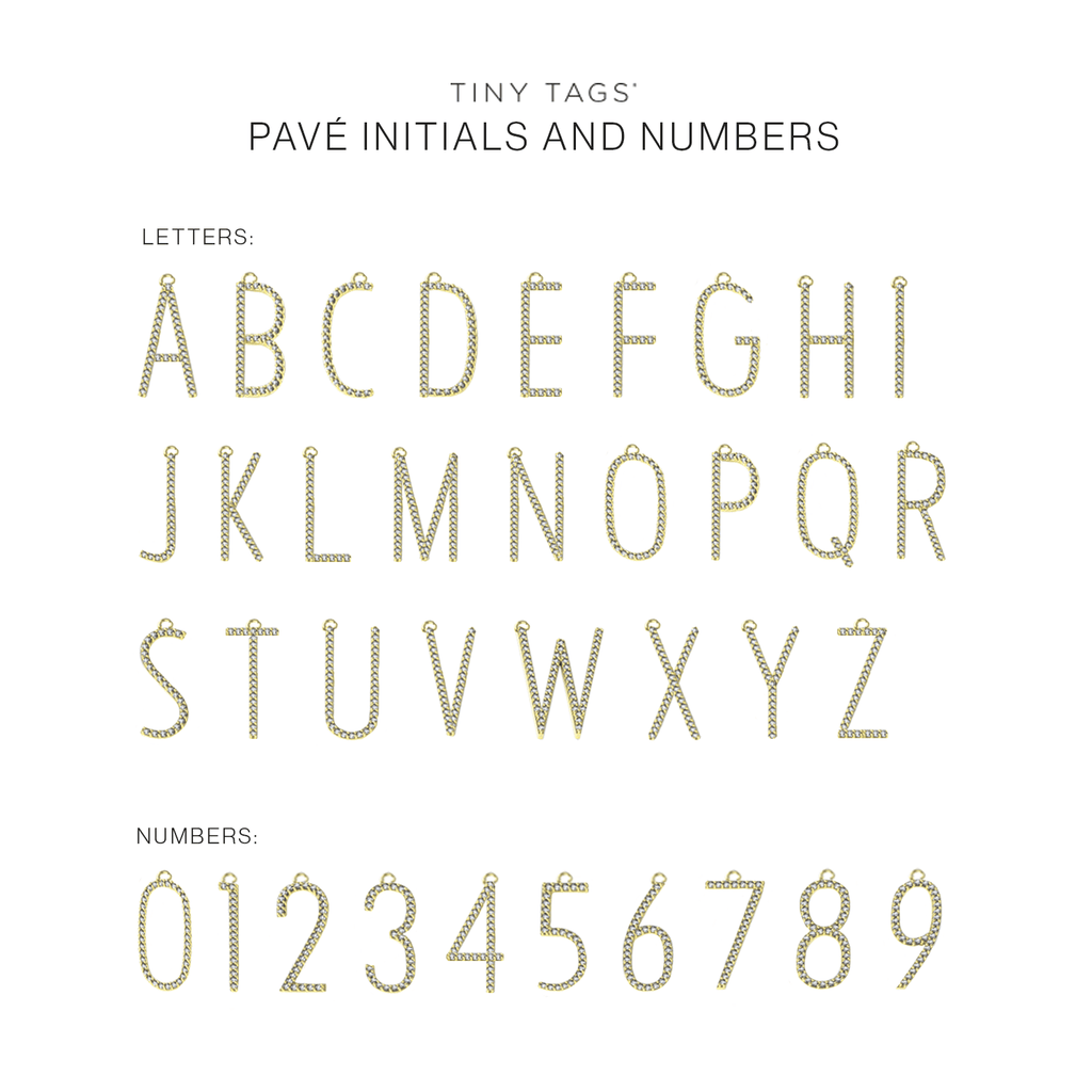 Pavé Elongated Number Necklace