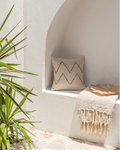 Nya Hand Stitched Cotton Throw Pillow