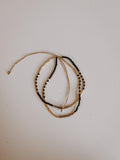 Gold Beaded Necklace and Bracelet Set