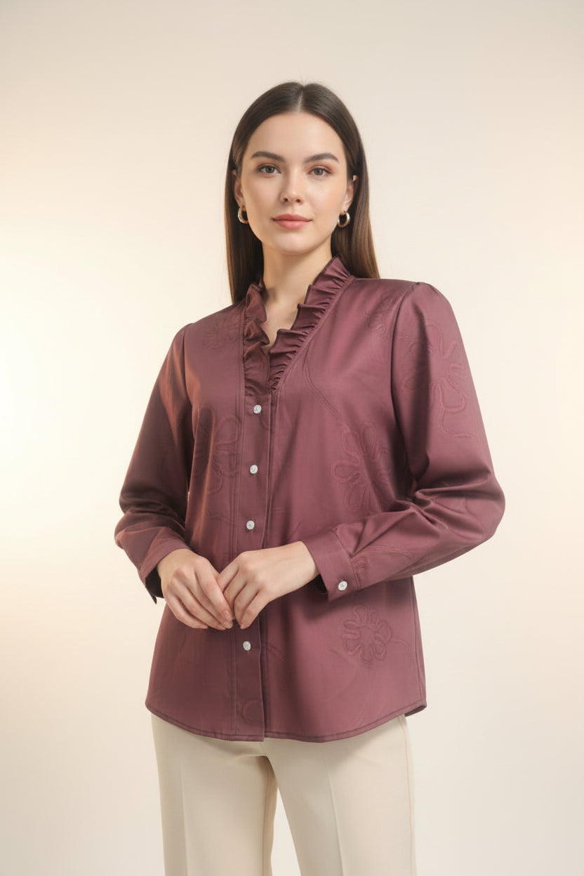 Women's Lace Print  Blouse
