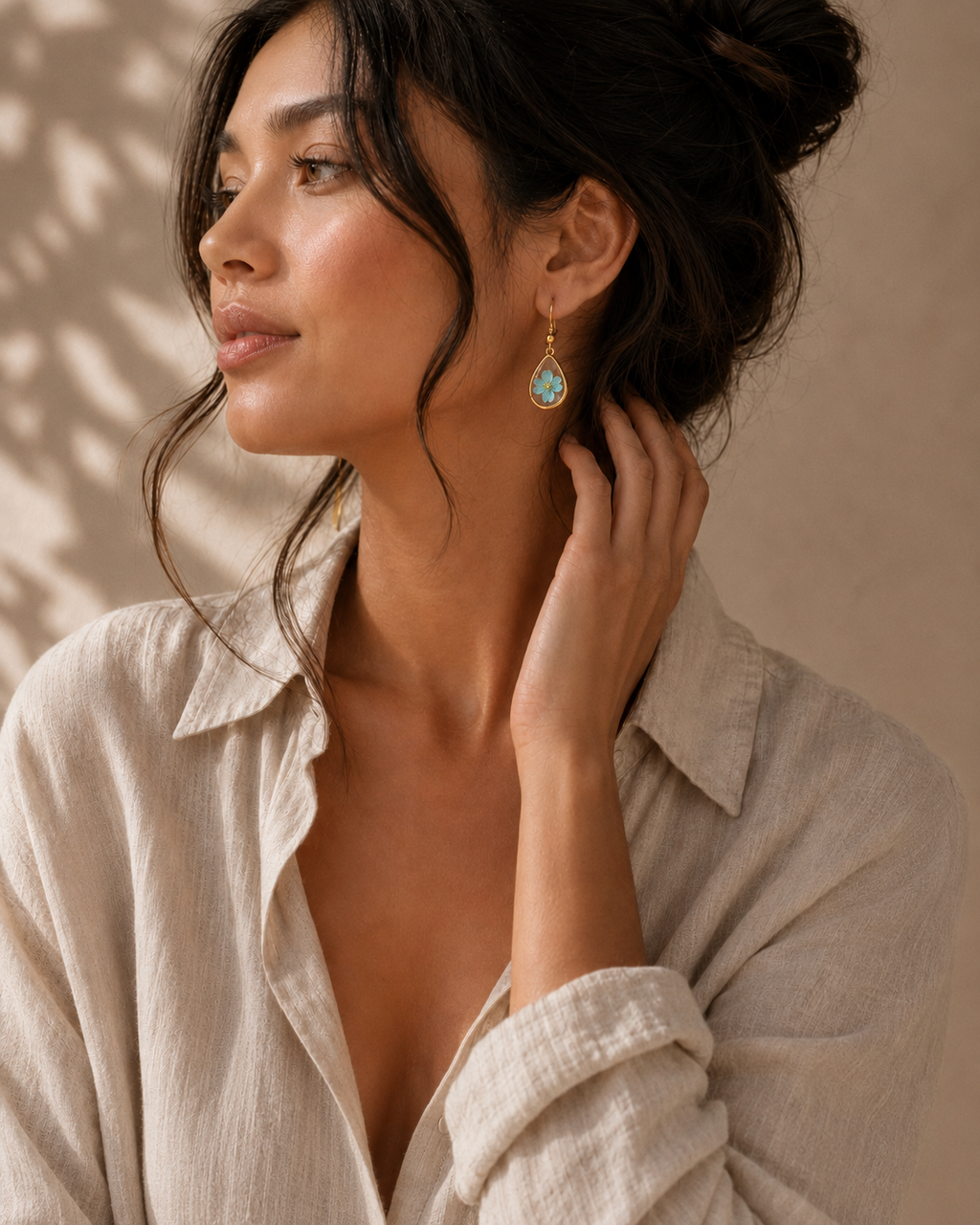 Wildflower Gold Dangle Earrings