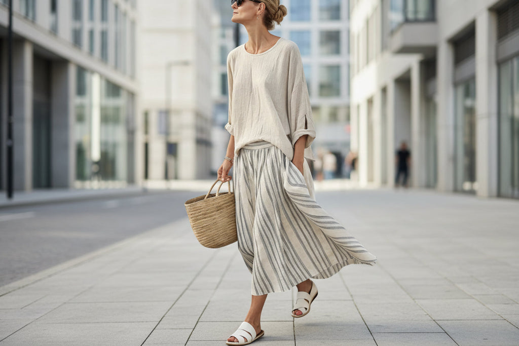 Women’s Beach Vacation Two Piece Set – Loose Summer Outfit