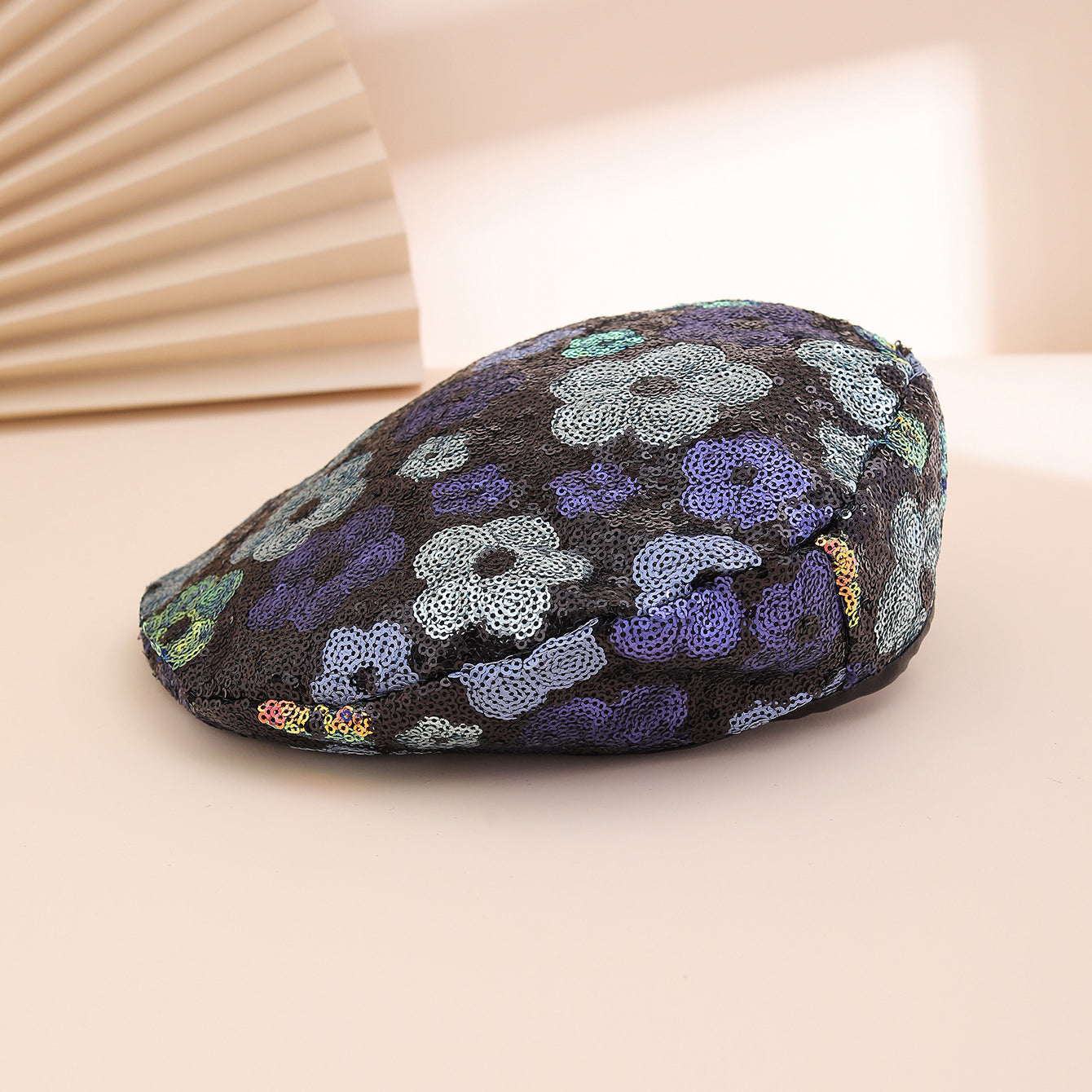 Sequin Flower Beret – Trendy Painter's Hat for Women | Outdoor & Everyday Style