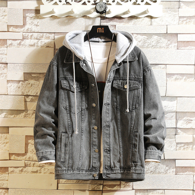 Women's Oversized Washed Denim Jacket – Hooded Loose Korean Style
