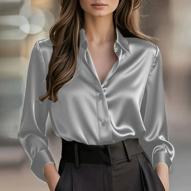 Women’s Spring-Autumn Lapel Button Shirt