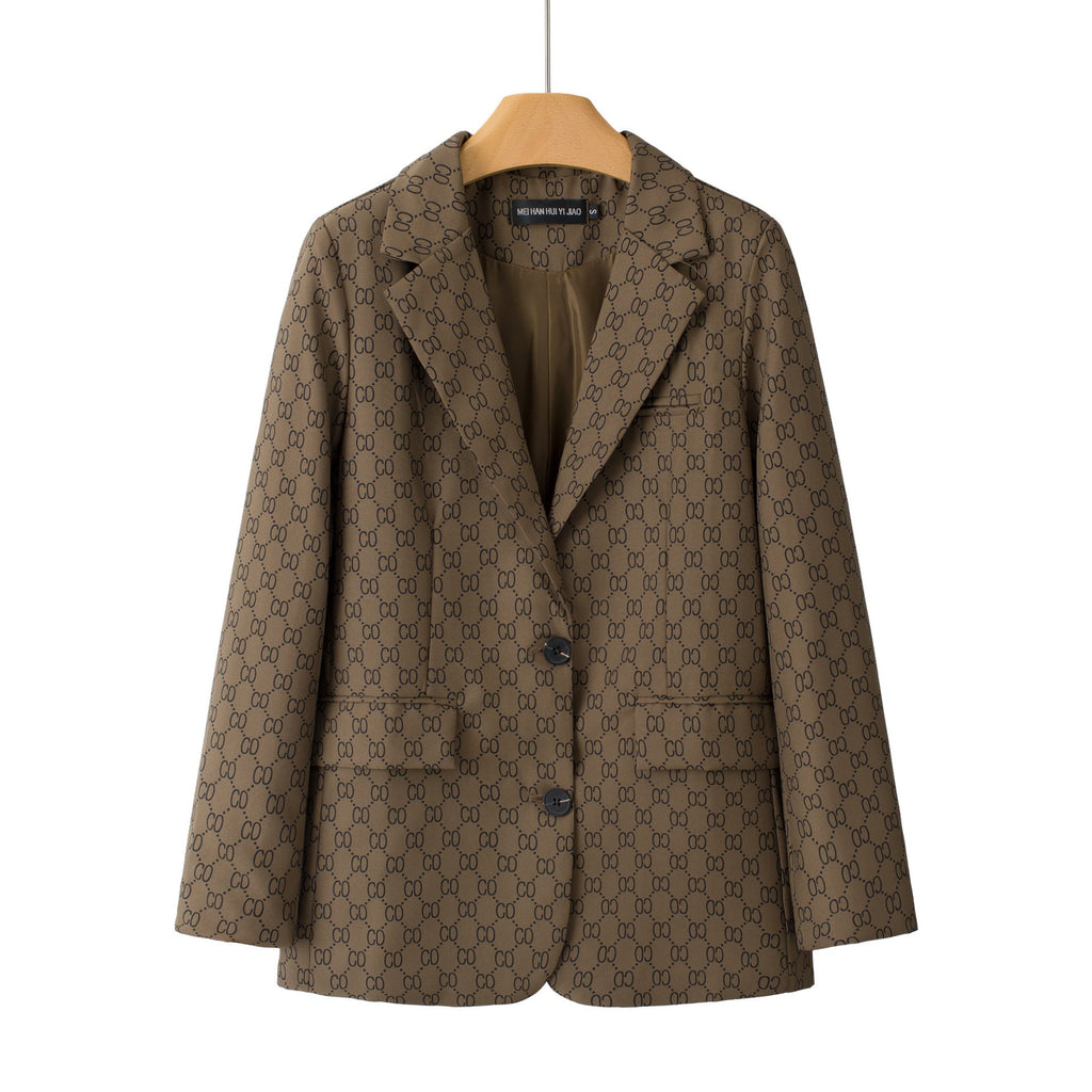 Women's Casual Chic Plaid Coat – Long Sleeve Pocket Jacket