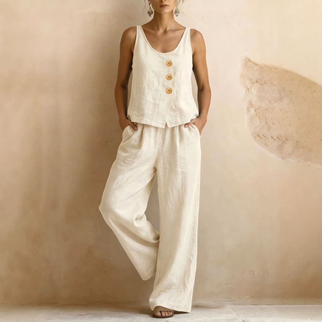 Women's Sleeveless Tank Top & Pants Two-Piece Set