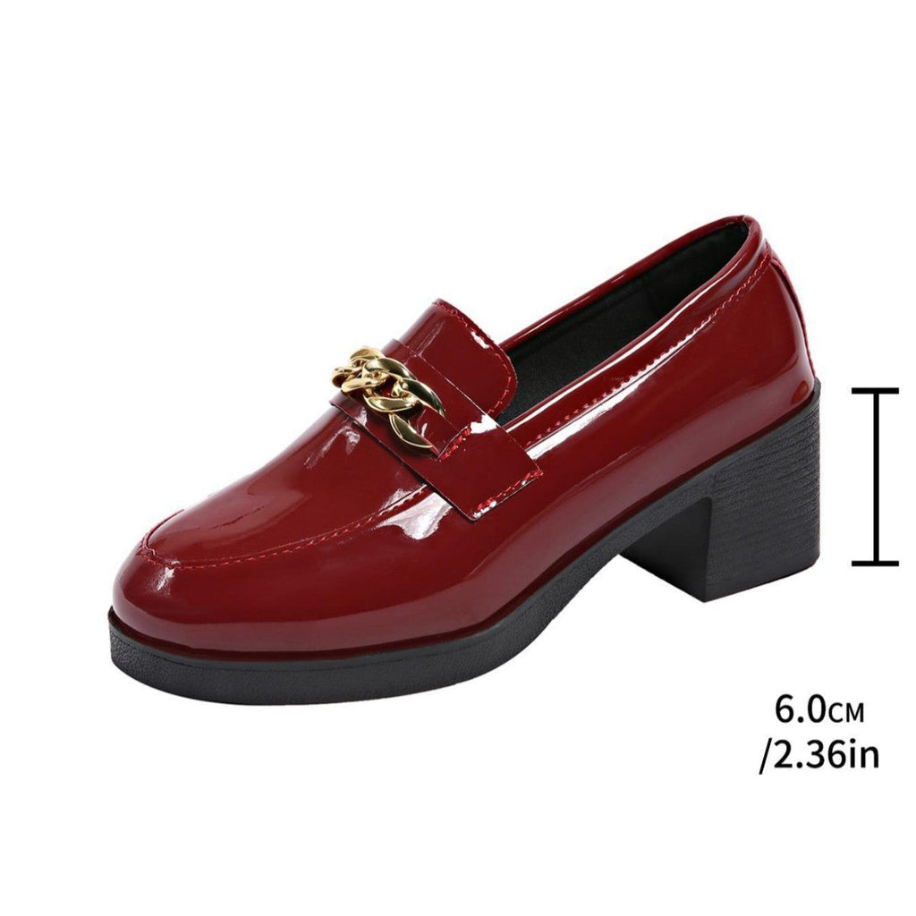 Women's Bowtie Round Toe Low Heel Pumps – Wide Size PU Casual Shoes