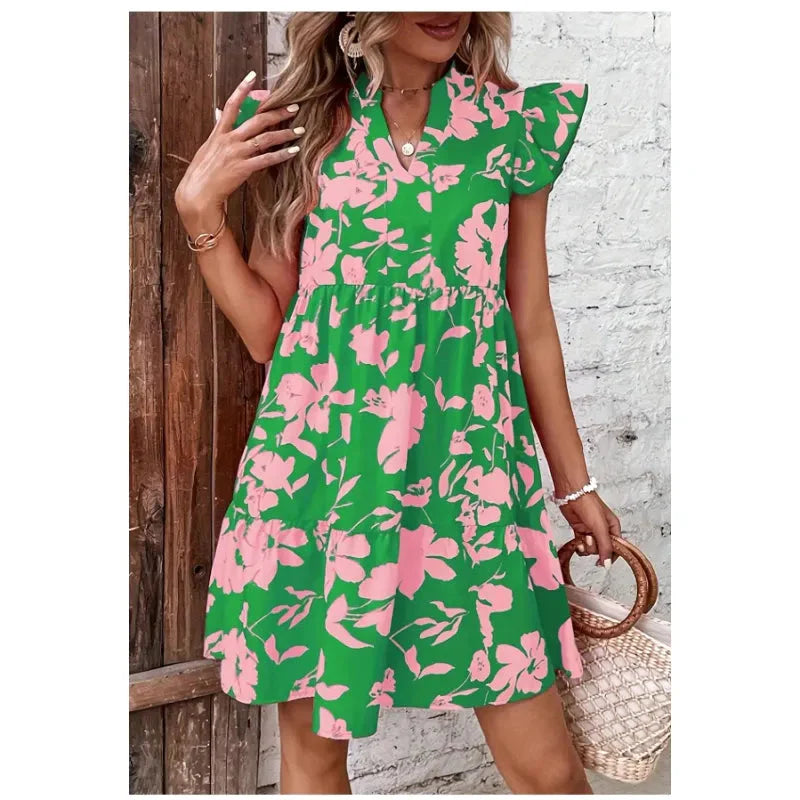 Women’s Floral A-Line Vacation Dress