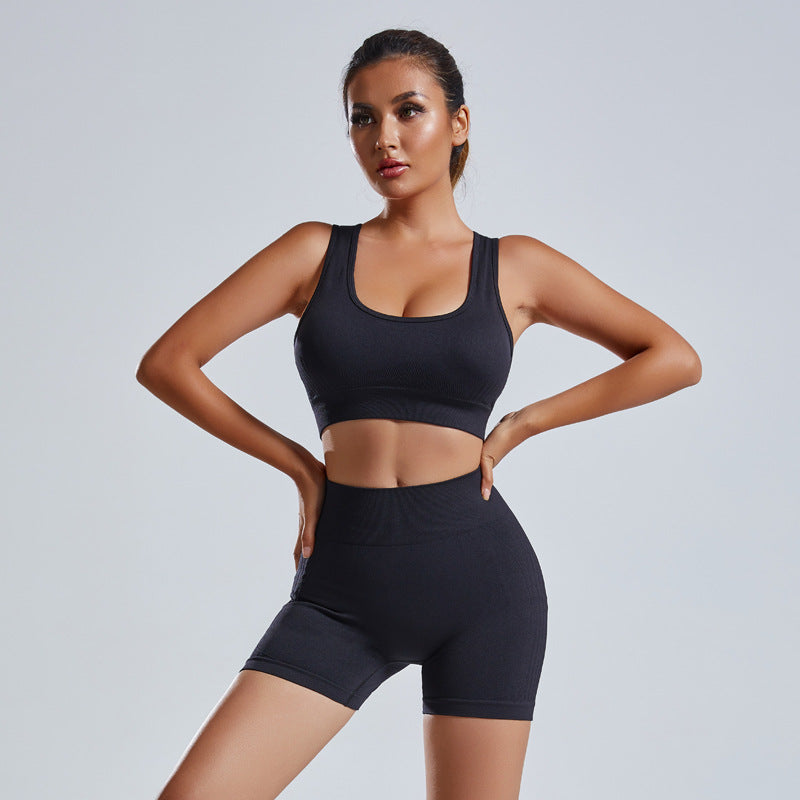 Yoga Set Women's Vest And Shorts