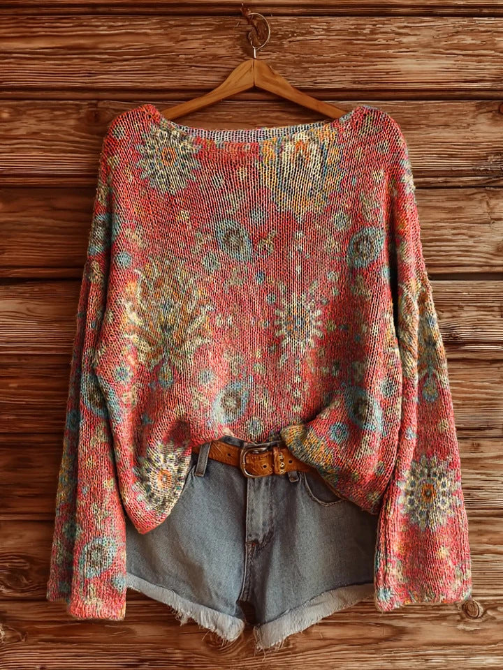 Women’s Fall Wildflower Print Long Sleeve T-Shirt