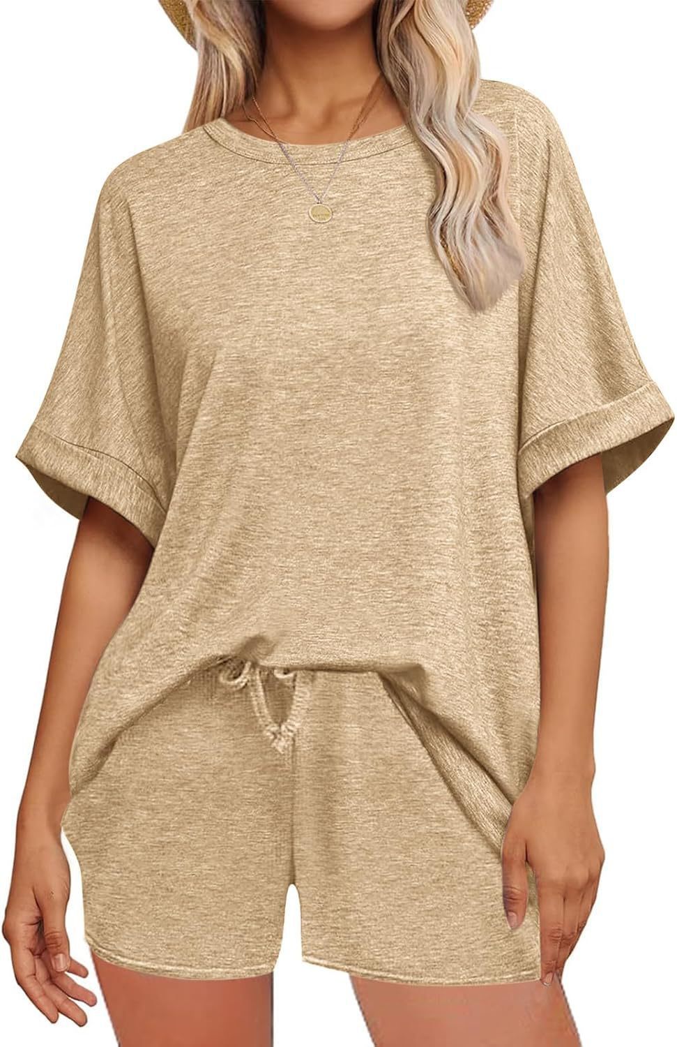 👕 Oversized T-Shirt & Drawstring Shorts Set – Ultimate Casual Comfort