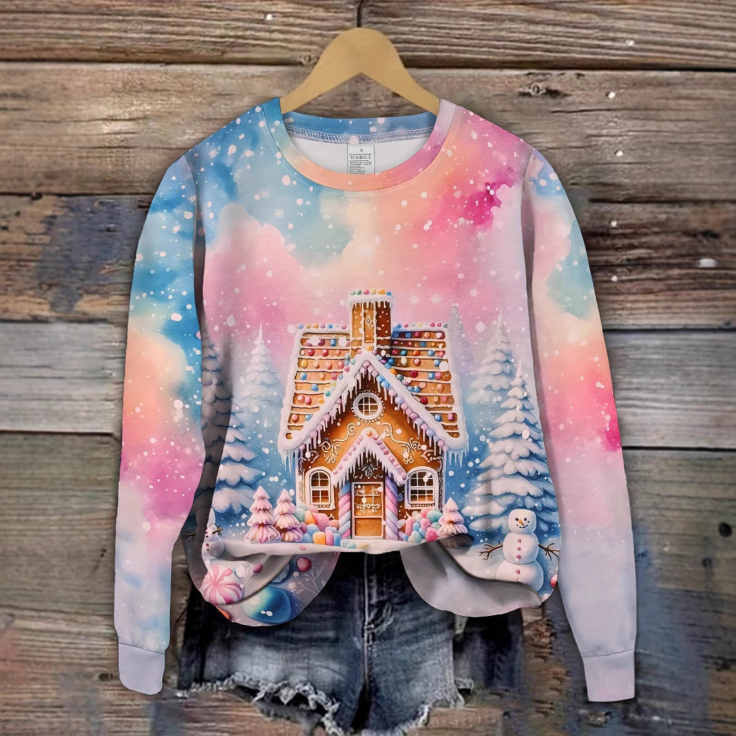Christmas Snowman & Snowflake Graphic Sweater
