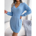 Women’s V-Neck Bodycon Sweater Dress