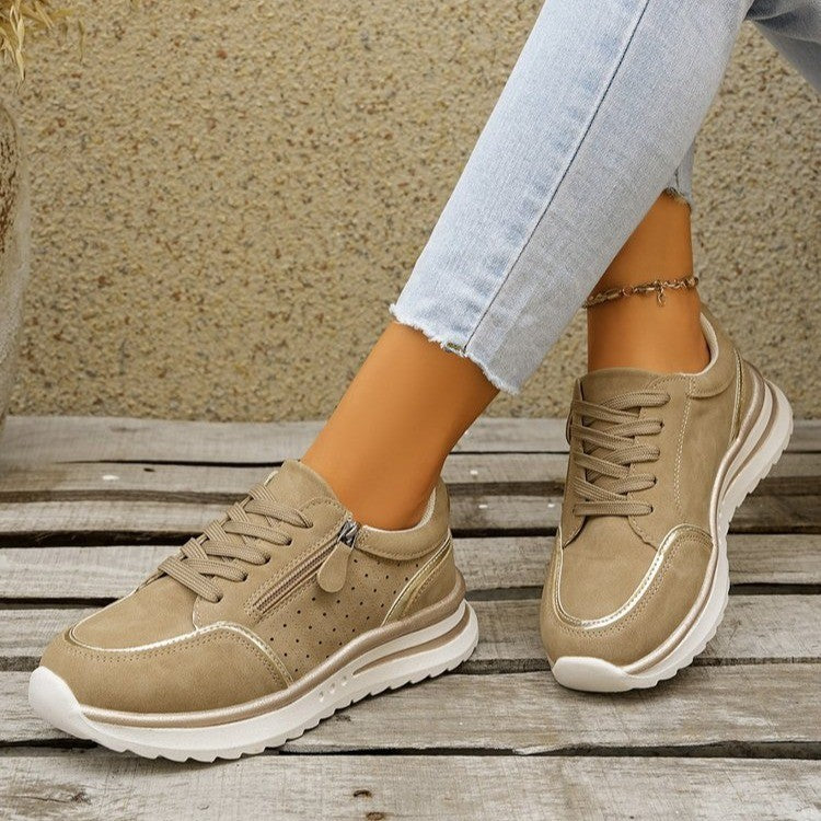 Chunky Heel Side-Zip High-Top Sneaker Boots – 3 Colors EU 36–43