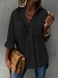 Women’s Casual Long Sleeve Shirt with Pocket