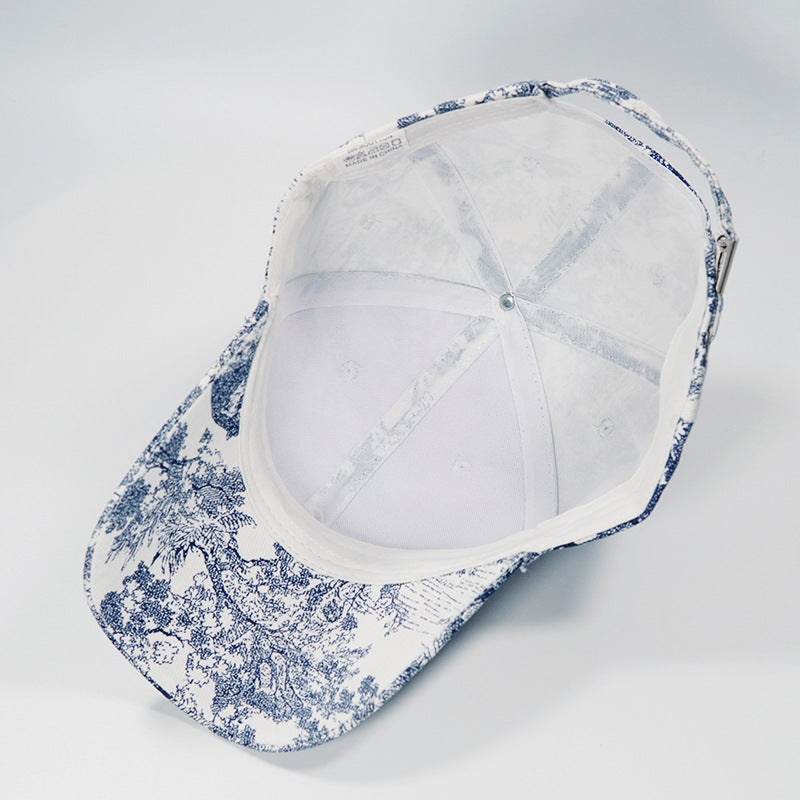 Floral Print Dome Crown Baseball Cap – Unisex One Size