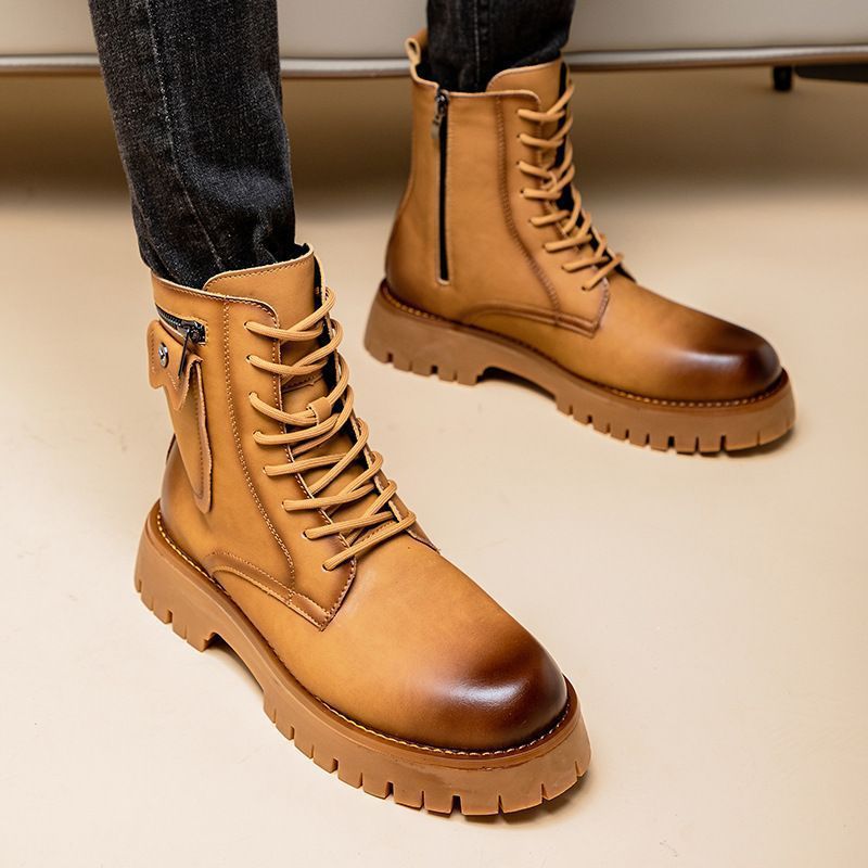Leather Martin Boots