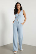 Beach Bohemian Wide-Leg Pants Set | Sleeveless Two-Piece